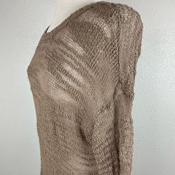 Nine West Vintage America Collection Brown Loose Knit Sweater Top Size XS EUC - Picture 4 of 8